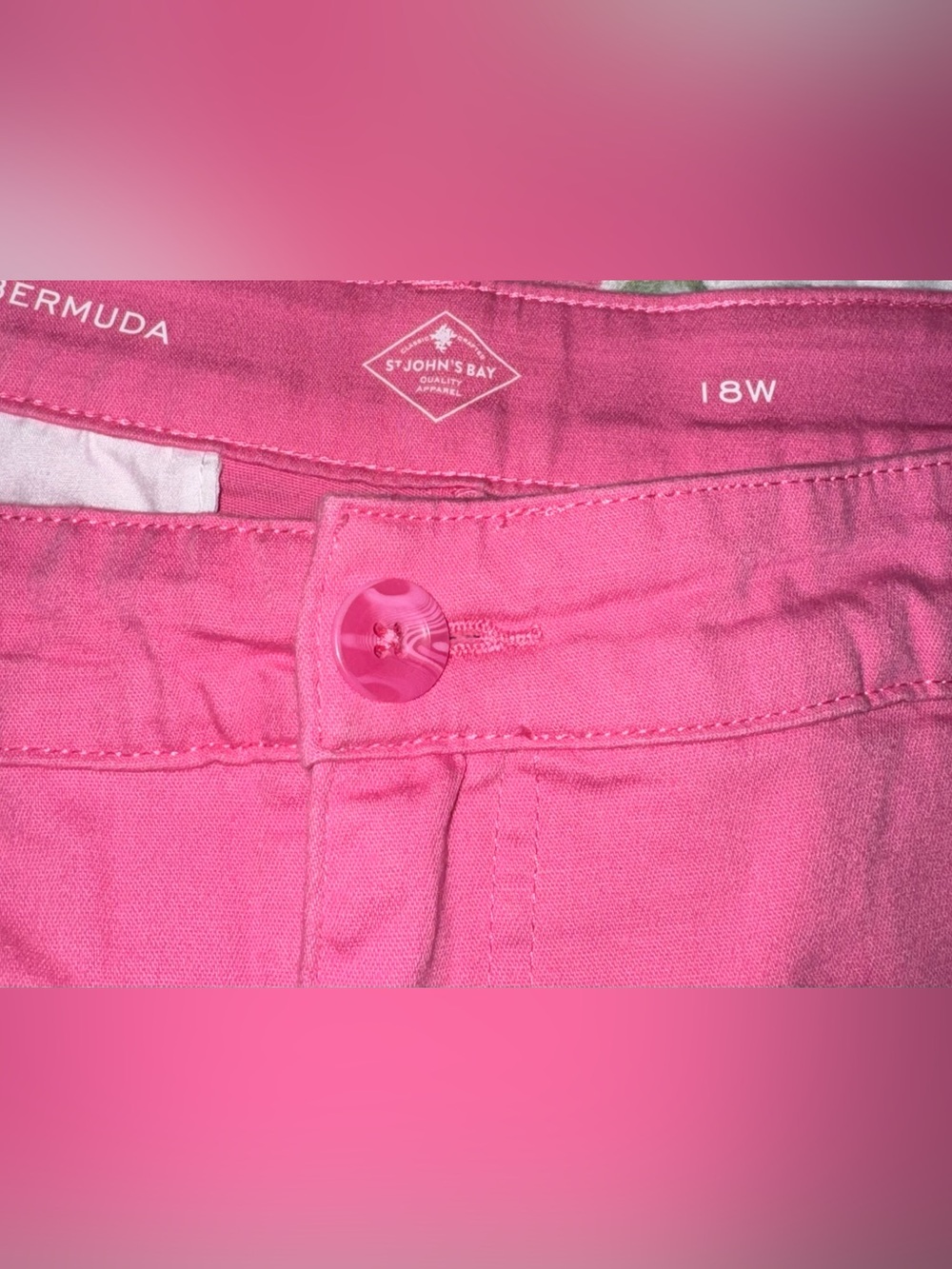 St. John’s Bay Hot Pink Women’s Shorts - Picture 4 of 4